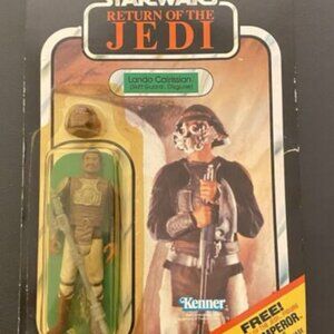 Kenner Star Wars Return Of The Jedi Lando Calrissian Skiff Guard MOC 65 Back ESB